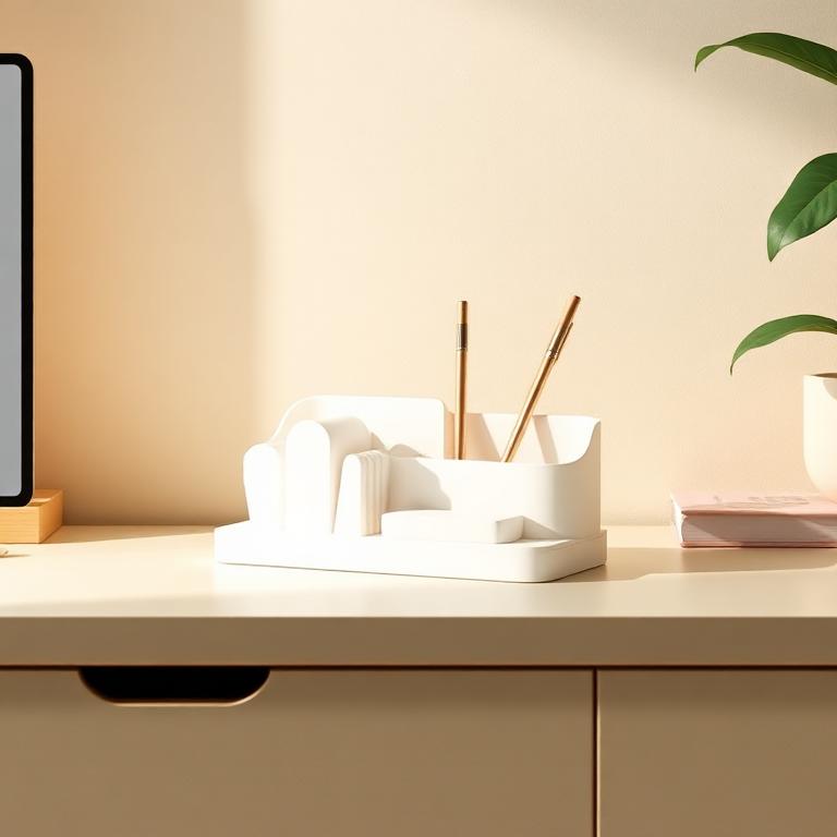 Organizador de mesa em impressão 3D feito pela Makko